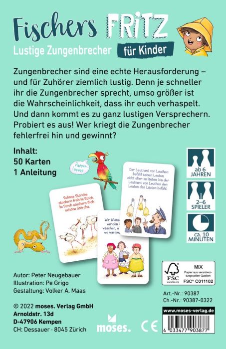 Moses Fischers Fritz lustige Zungenbrecher für Kinder