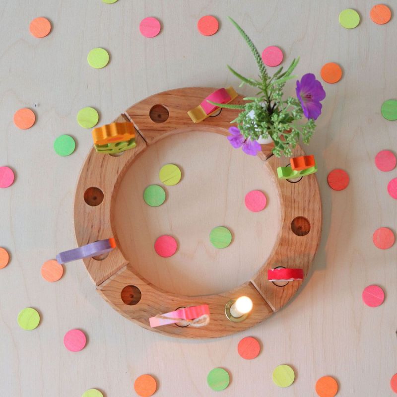 Grimm’s Konfettitaler Holz Neon