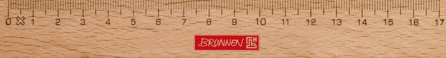 Brunnen Holzlineal 17 cm