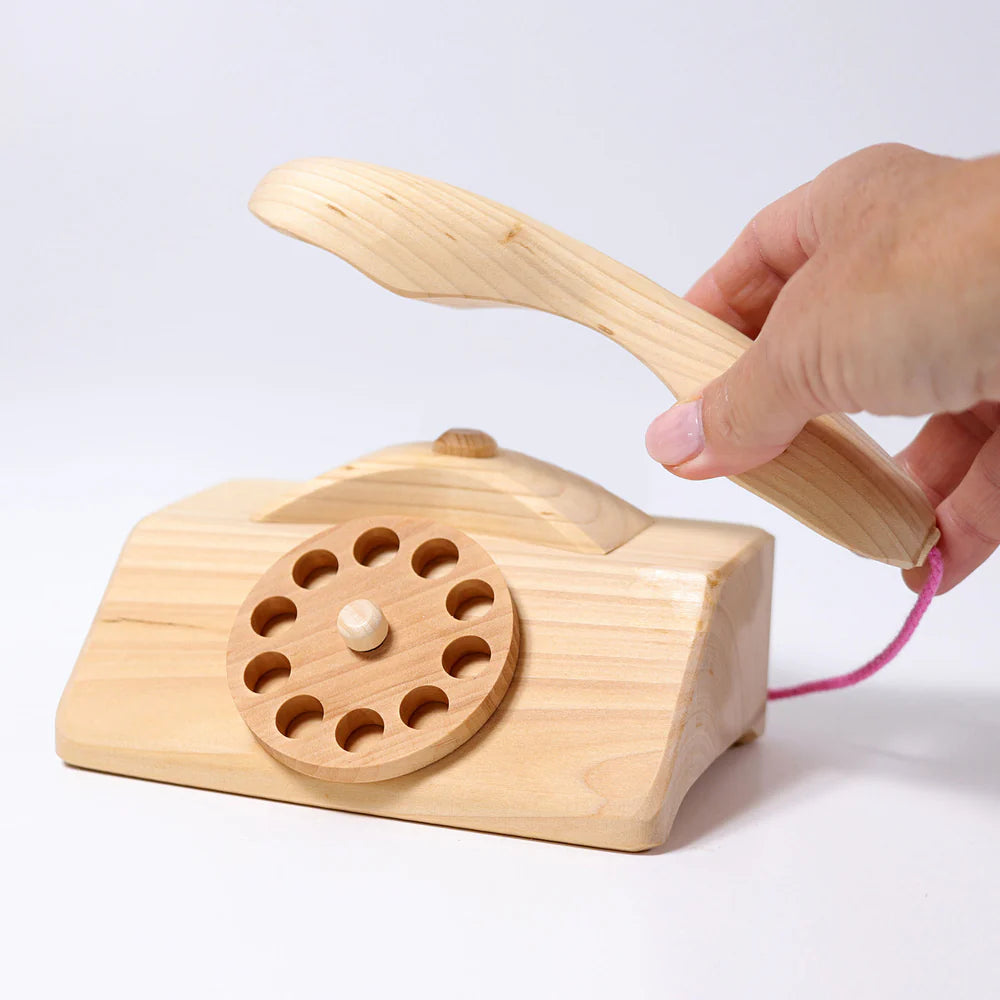 Grimms Telefon mit Glocke Holz