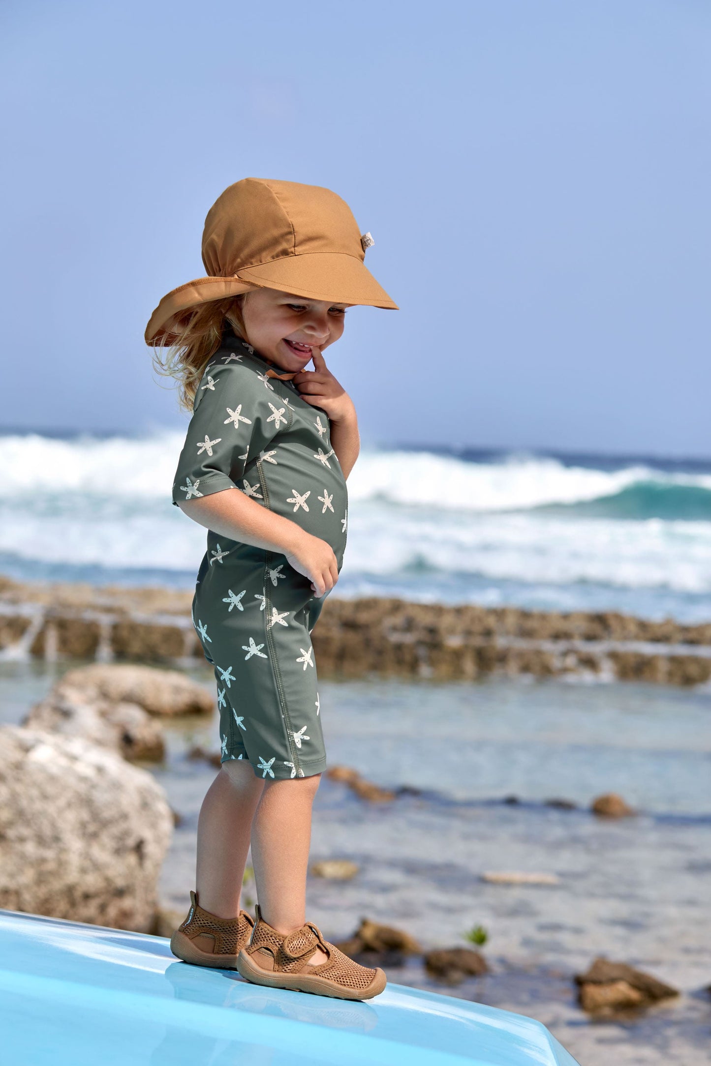 Lässig LSF Short Sleeve Sunsuit starfish deep Olive