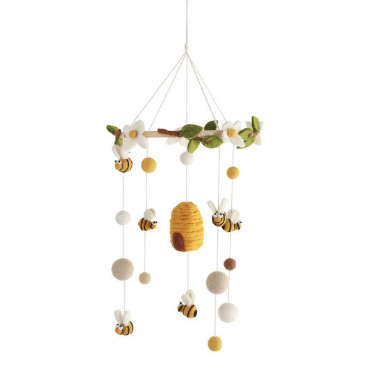 Gry & Sif Mobile aus Filz Bienen