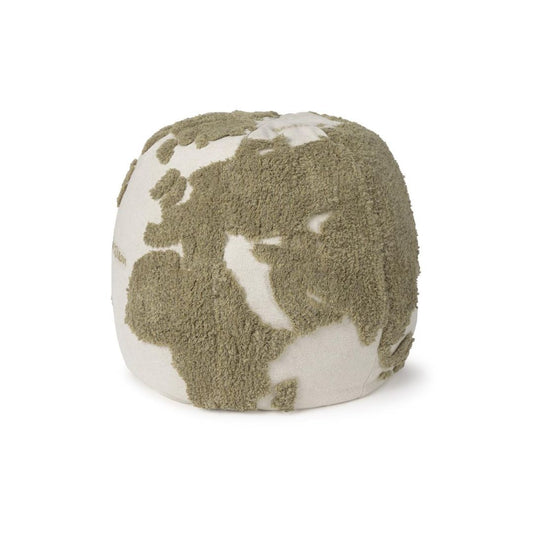 Lorena Canals Pouf Weltkarte braun