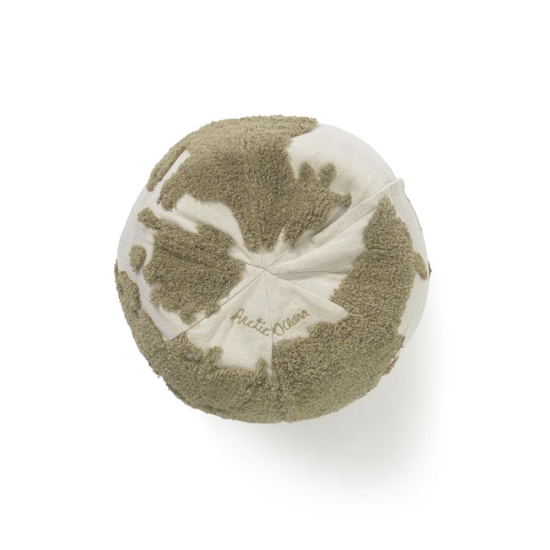 Lorena Canals Pouf Weltkarte braun