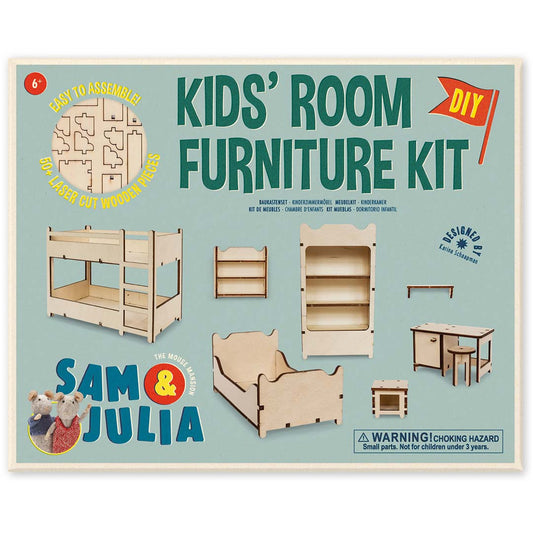 Sam & Julia Mäusehaus-Zimmer DIY Möbel-Baukastenset - Kinderzimmer