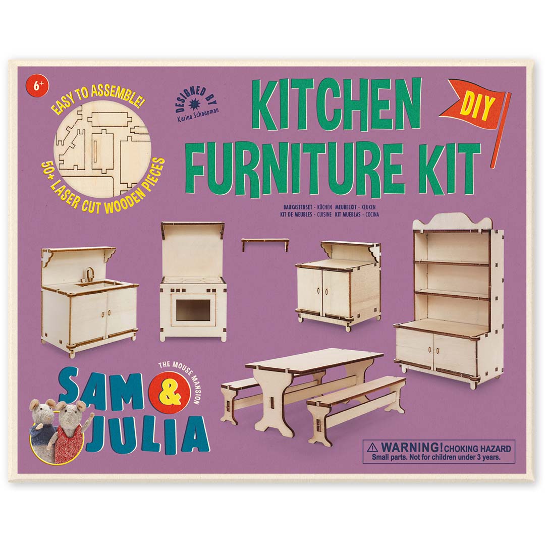 Sam & Julia Mäusehaus-Zimmer: DIY Möbel-Baukastenset - Küche, Mini-Küche