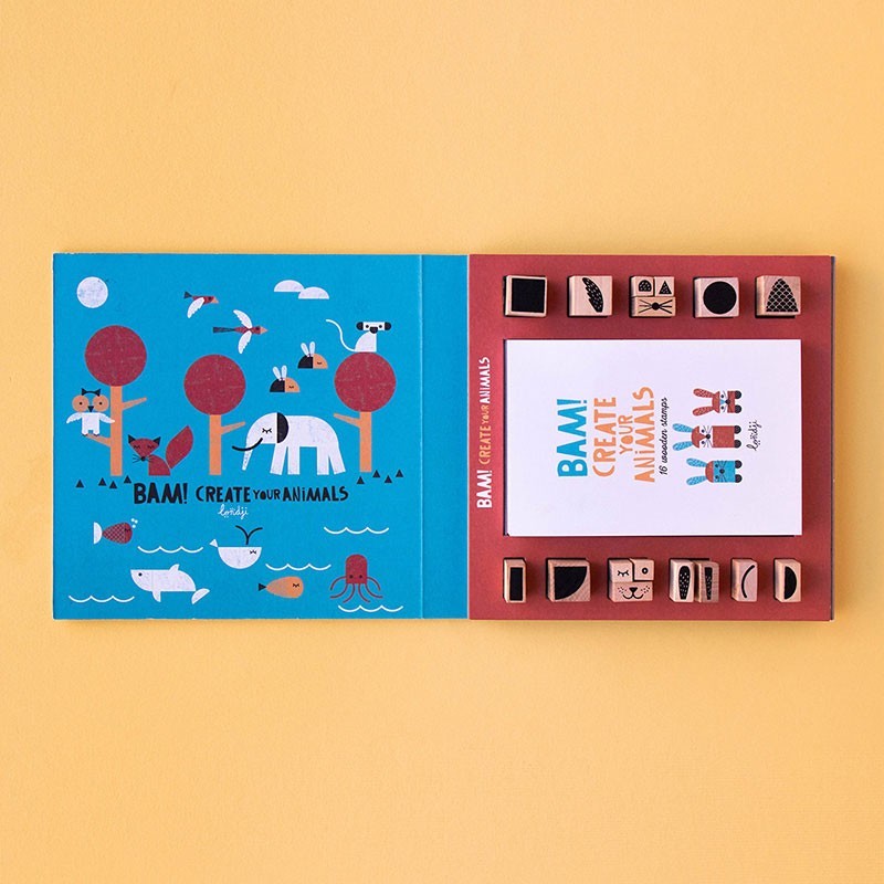 Londji Bam! Create your Animals 17 Holzstempel