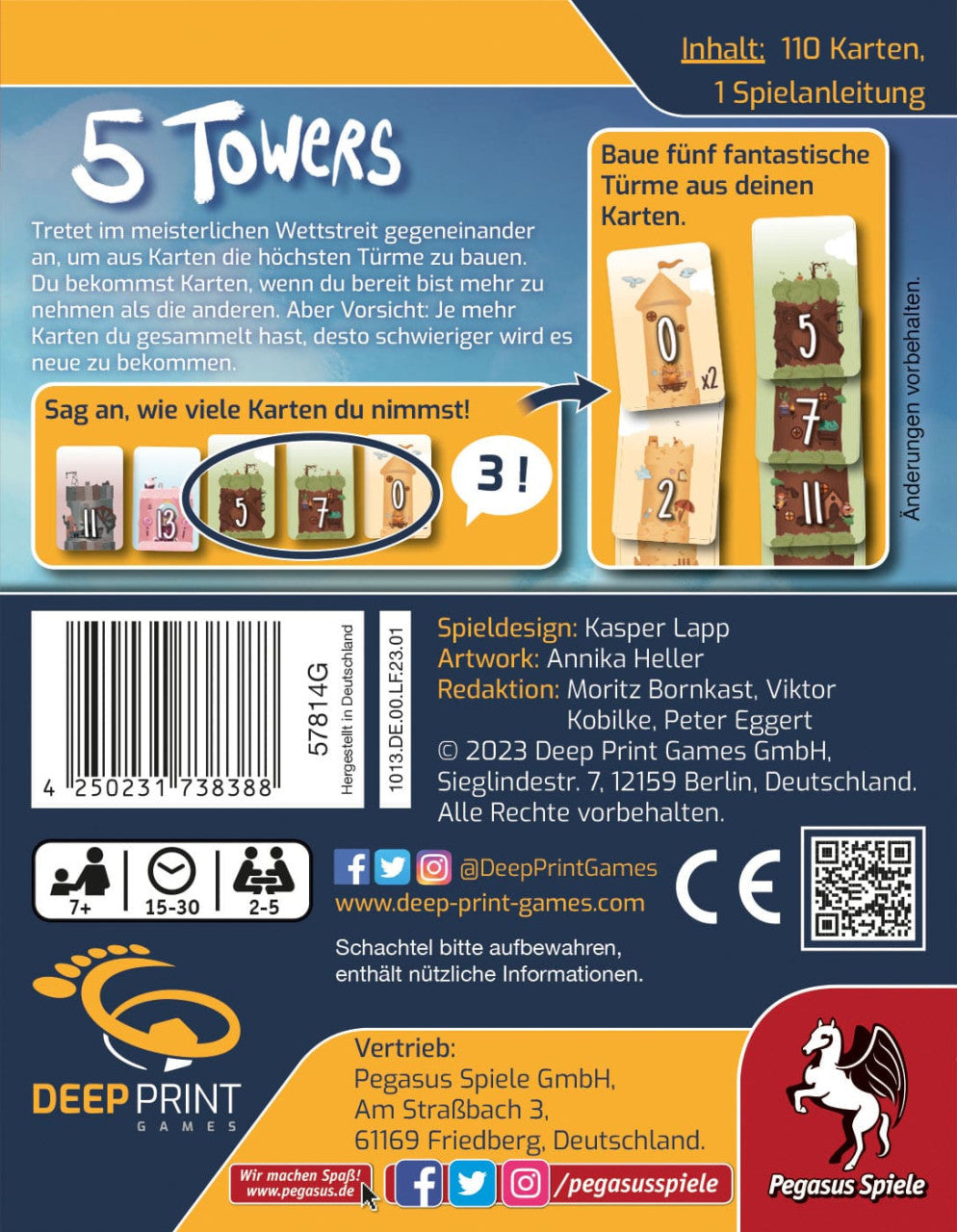 Pegasus 5 Towers Kartenspiel