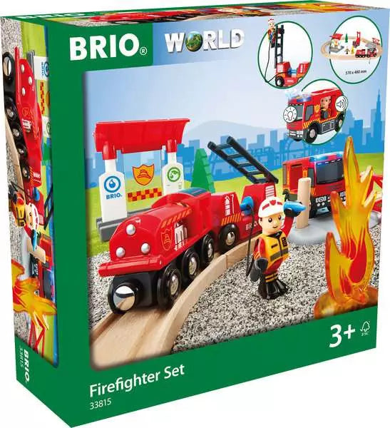 Brio Feuerwehr Starterset Holzeisenbahn