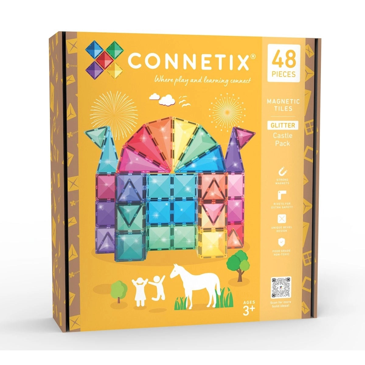 Connetix Magnetbausteine Glitter Castle 48 Teile - Vorbestellung -