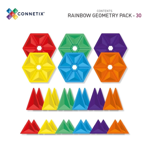 Connetix Magnet Bausteine Rainbow 30 Teile