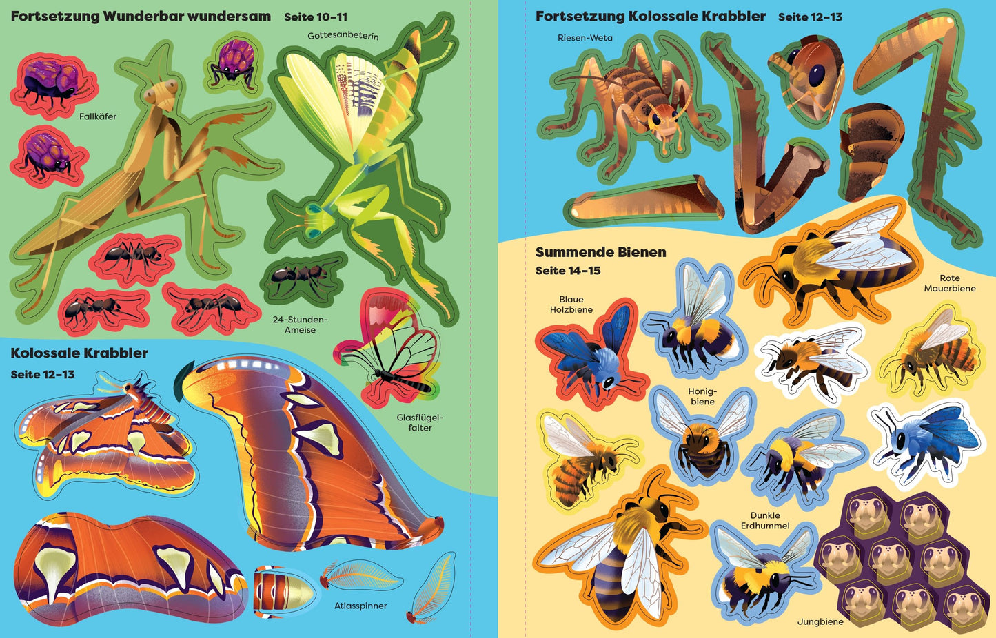 Usborne die große Sticker-Tierwelt Krabbeltiere