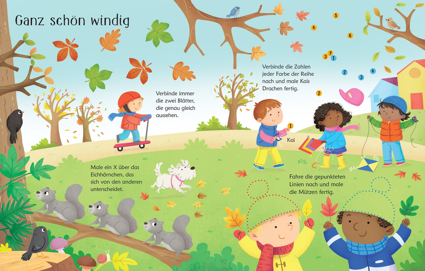 Usborne Mein Wisch-und-Weg-Buch Herbst mit abwischbarem Stift