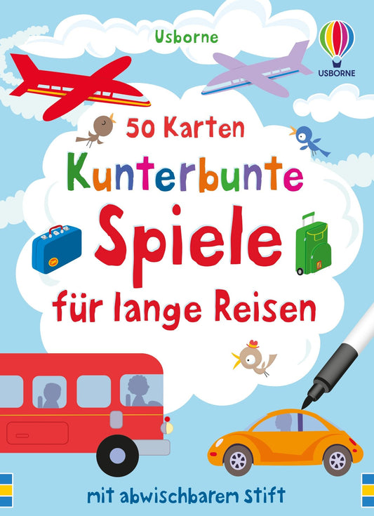 Usborne 50 Karten: Kunterbunte Spiele für lange Reisen