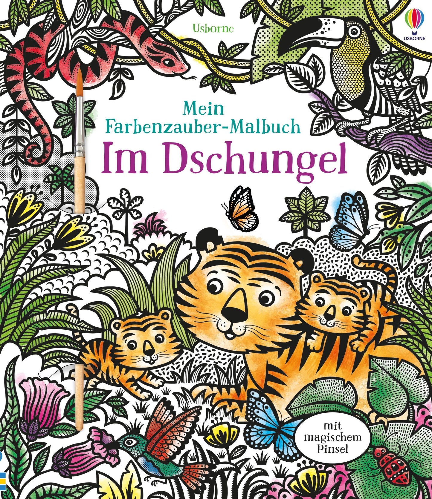 Usborne - Mein Farbenzauber-Malbuch: Im Dschungel 6+