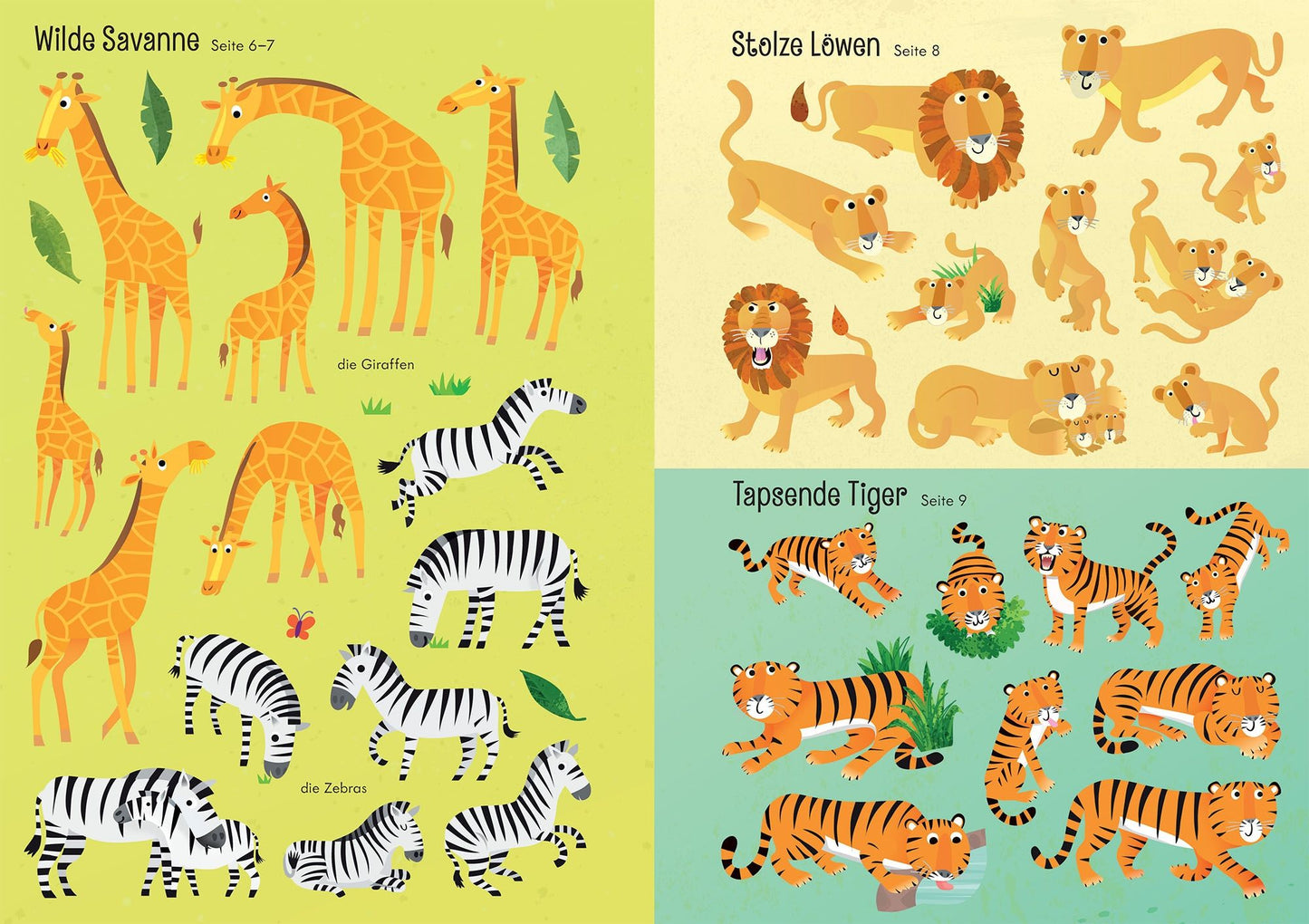 Usborne - Mein Immer-wieder-Stickerbuch: Tiere im Zoo
