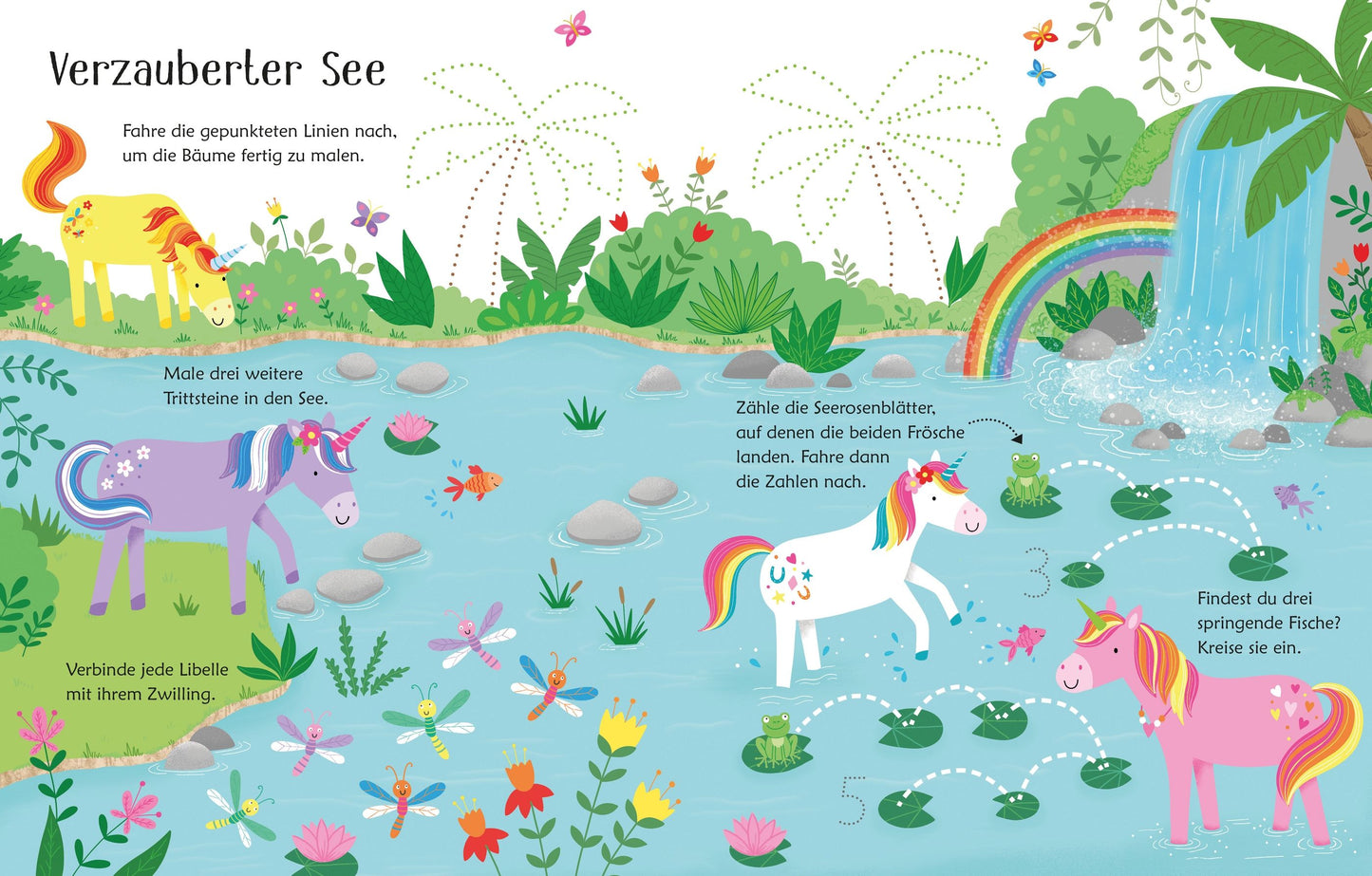 Usborne Mein wisch und weg Buch Einhörner
