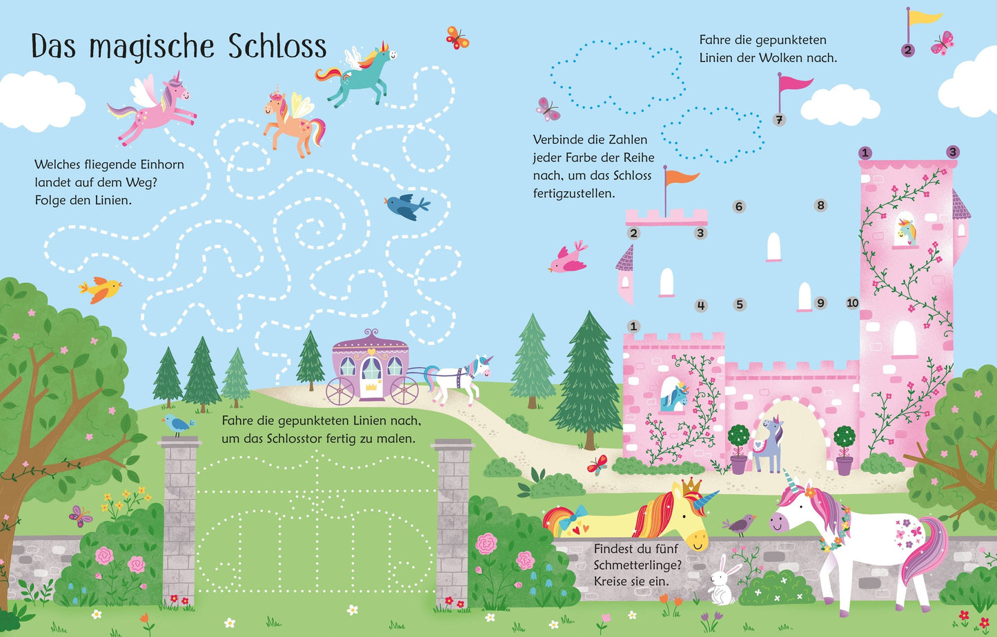 Usborne Mein wisch und weg Buch Einhörner