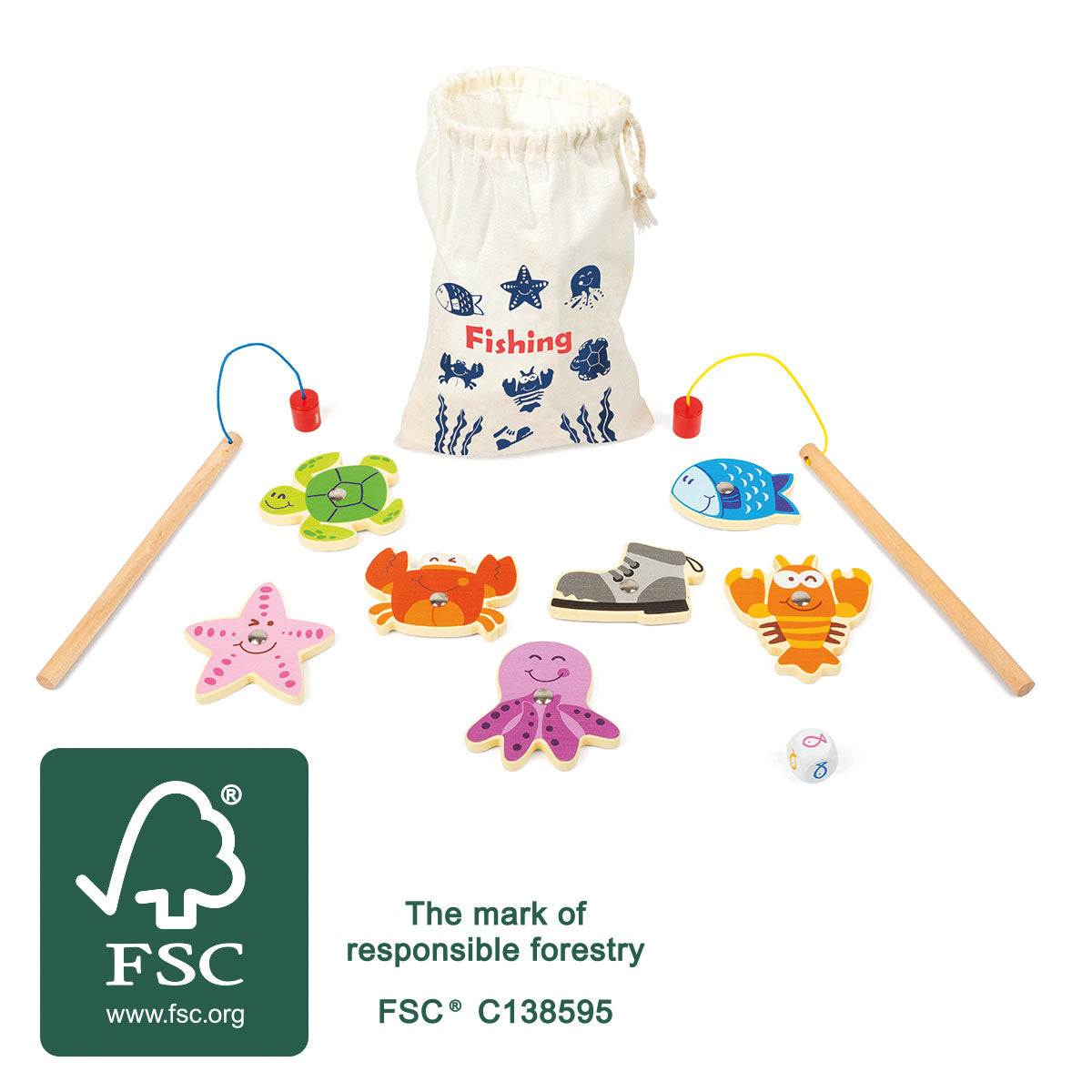 Small Foot Fische angeln Reisespiel
