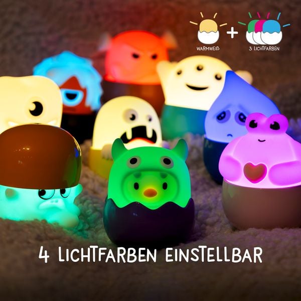 Eggys Mystery Lights Serie 2 Monster Akku Nachtlicht Blindbox mit Anhänger