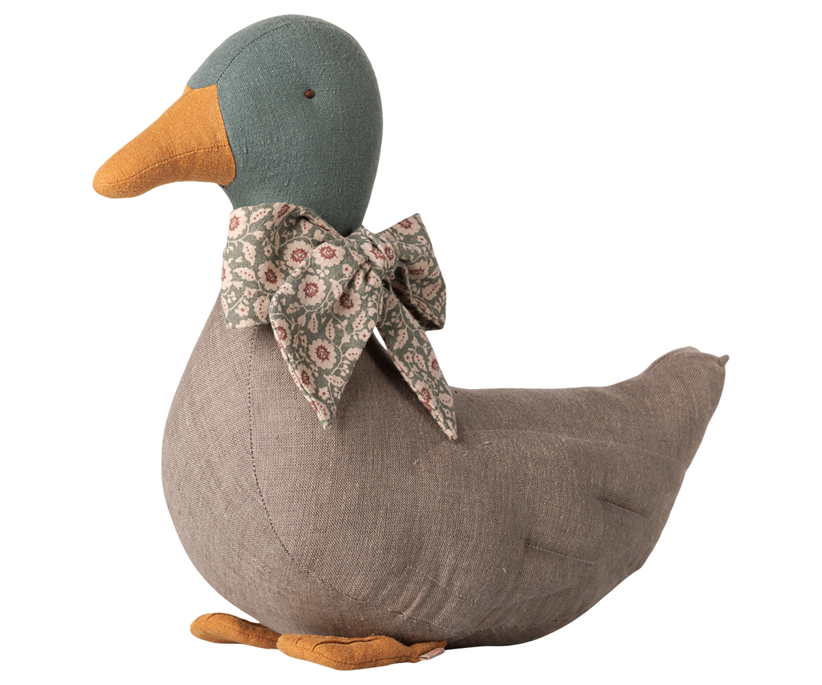 Maileg Duck with bow – Grey