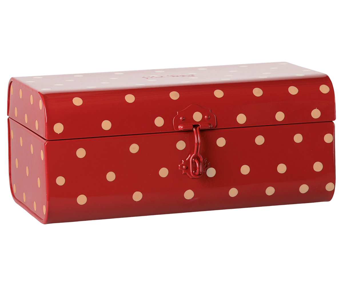 Maileg Storage suitcase, Small – Red w. tray