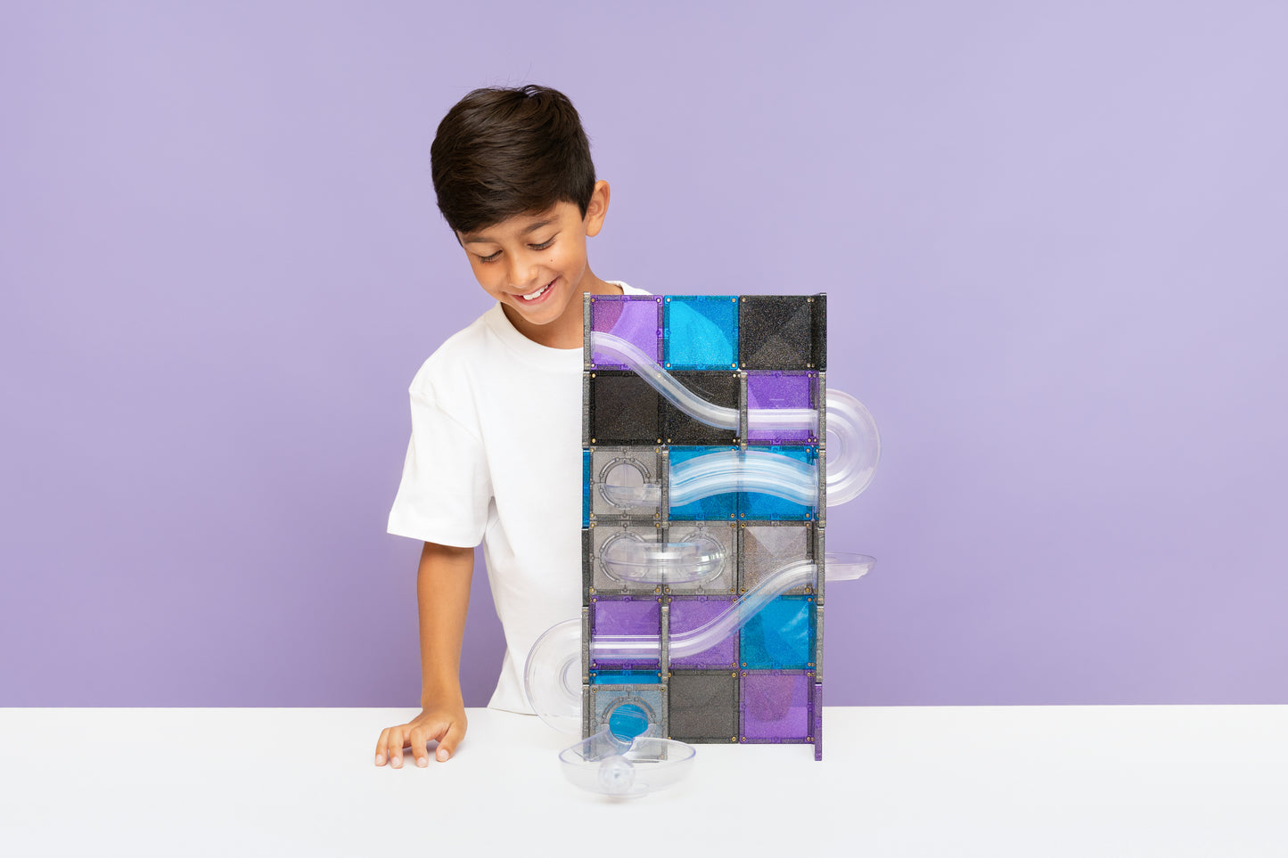 CONNETIX Glitter Galaxy Ball Run Pack – 61 Teile