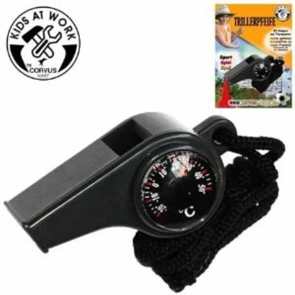 Corvus Kids at Work Trillerpfeife mit Kompass und Thermometer