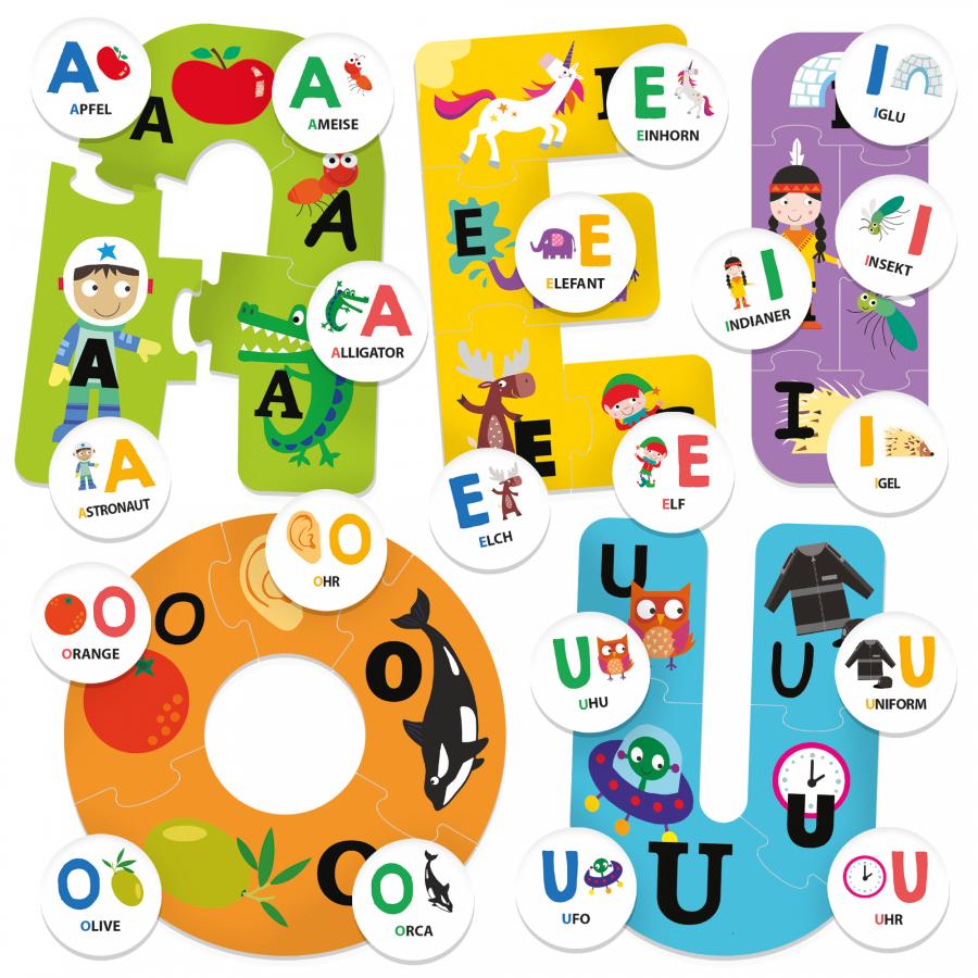 ecoplay - die lustigen Vokale Puzzles