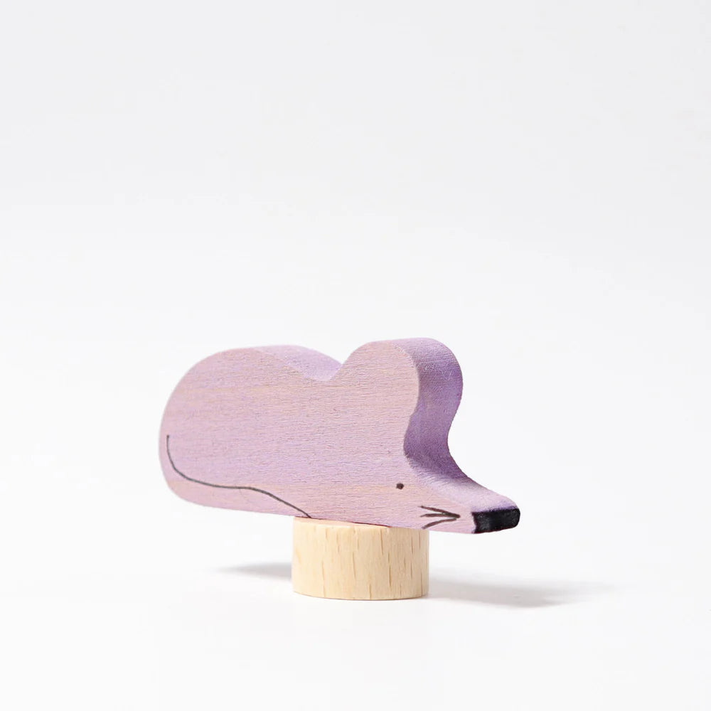 Grimm’s Steckfigur Maus grau-lila