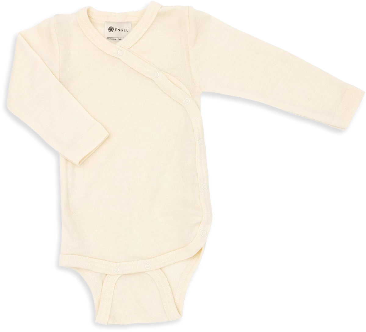 Engel Baby-Wickelbody, langarm, GOTS – natur