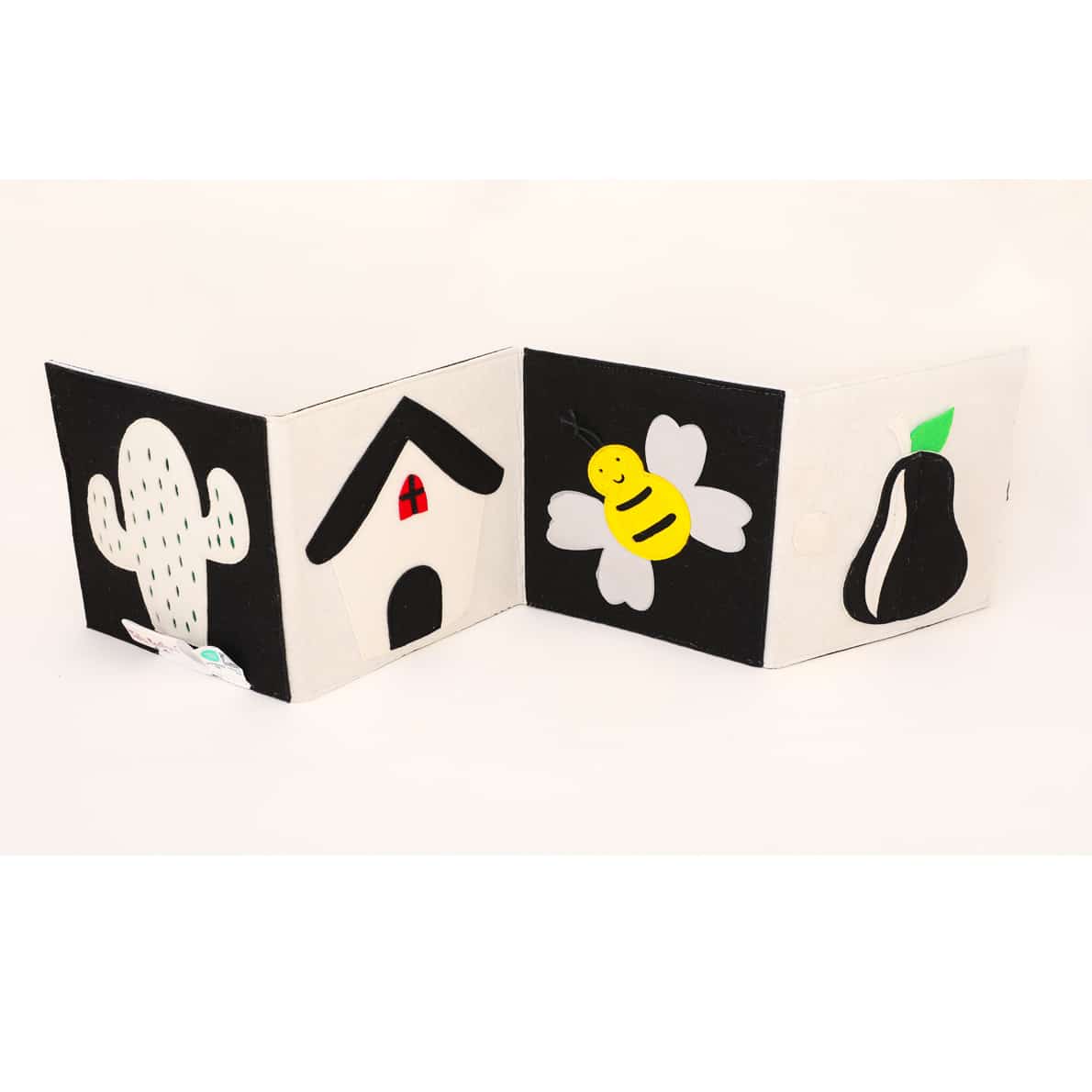 JollyDesigns Buch Black & White Kontrastbuch ab 3 Monate "Hohe Kontraste"