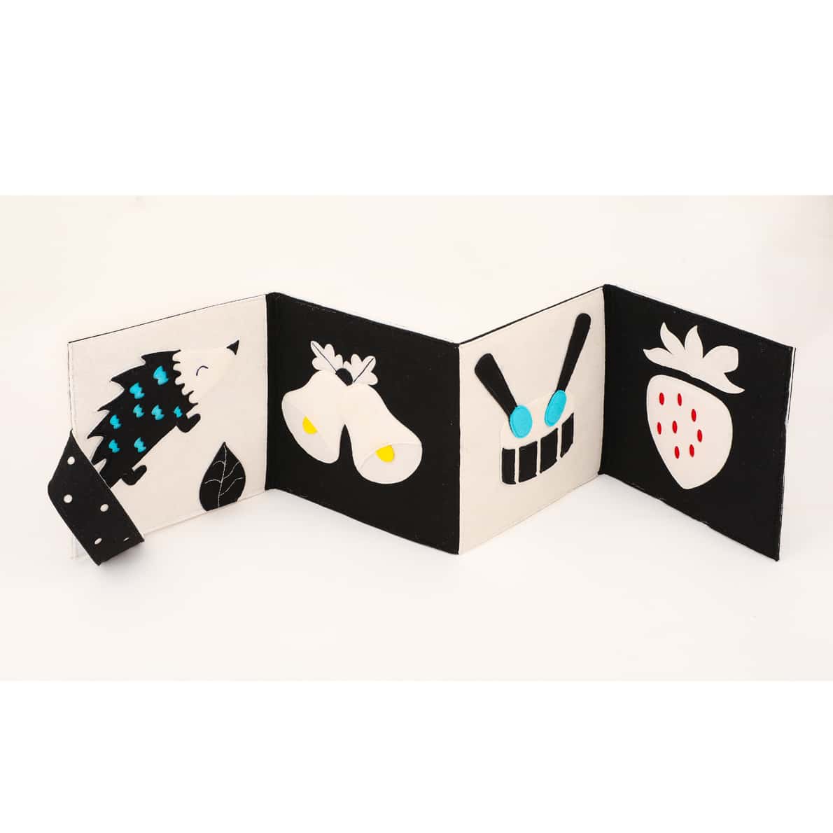JollyDesigns Buch Black & White Kontrastbuch ab 3 Monate "Hohe Kontraste"