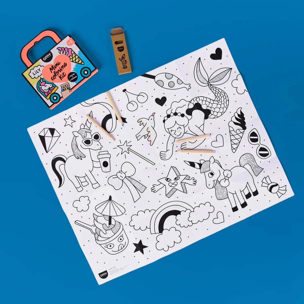 Omy mini coloring Kit Ausmalposter