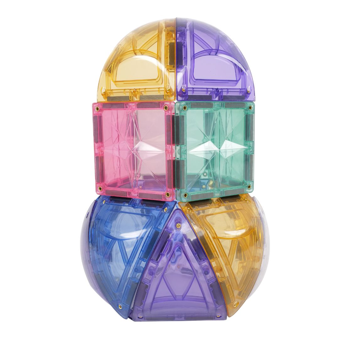 Cleverclixx Magnetbausteine Small Curved Pack Pastell - 34 Teile