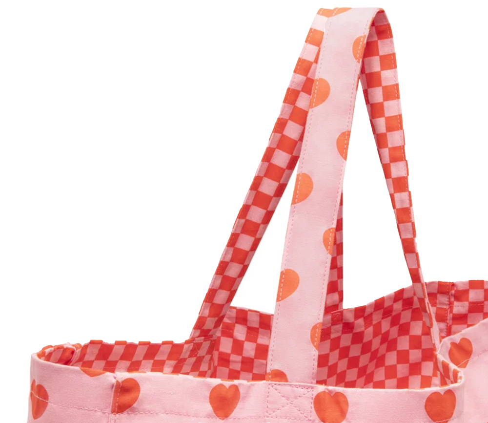 Ratatam Tragetasche Herz pink Baumwolle