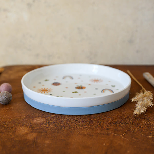 Ava&Yves Porzellanset Nature Kids mit Teller (19cm), Becher und Müslischale