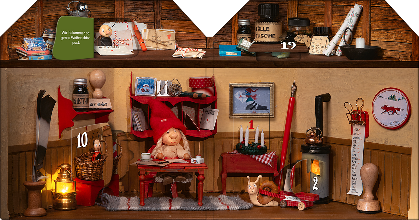 arsEdition Advent im Wichtelhaus - ein Adventskalender mit 24 Klappen