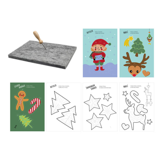 Malmichbunt Prickelset Weihnachten zum Basteln und Ausmalen