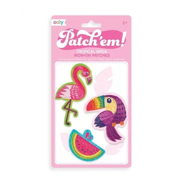 Ooly Bügel Patches Tropical Birds