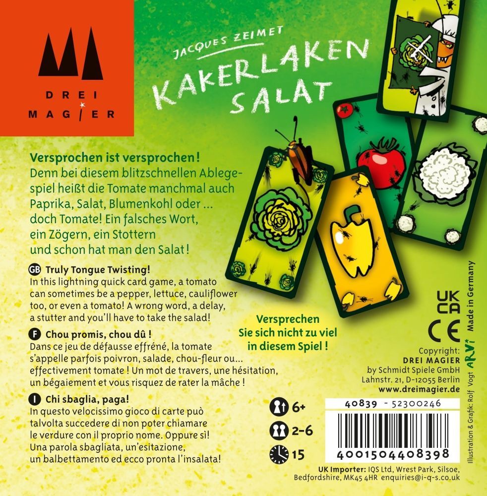 Drei Magier Kakerlaken-Salat, Kartenspiel