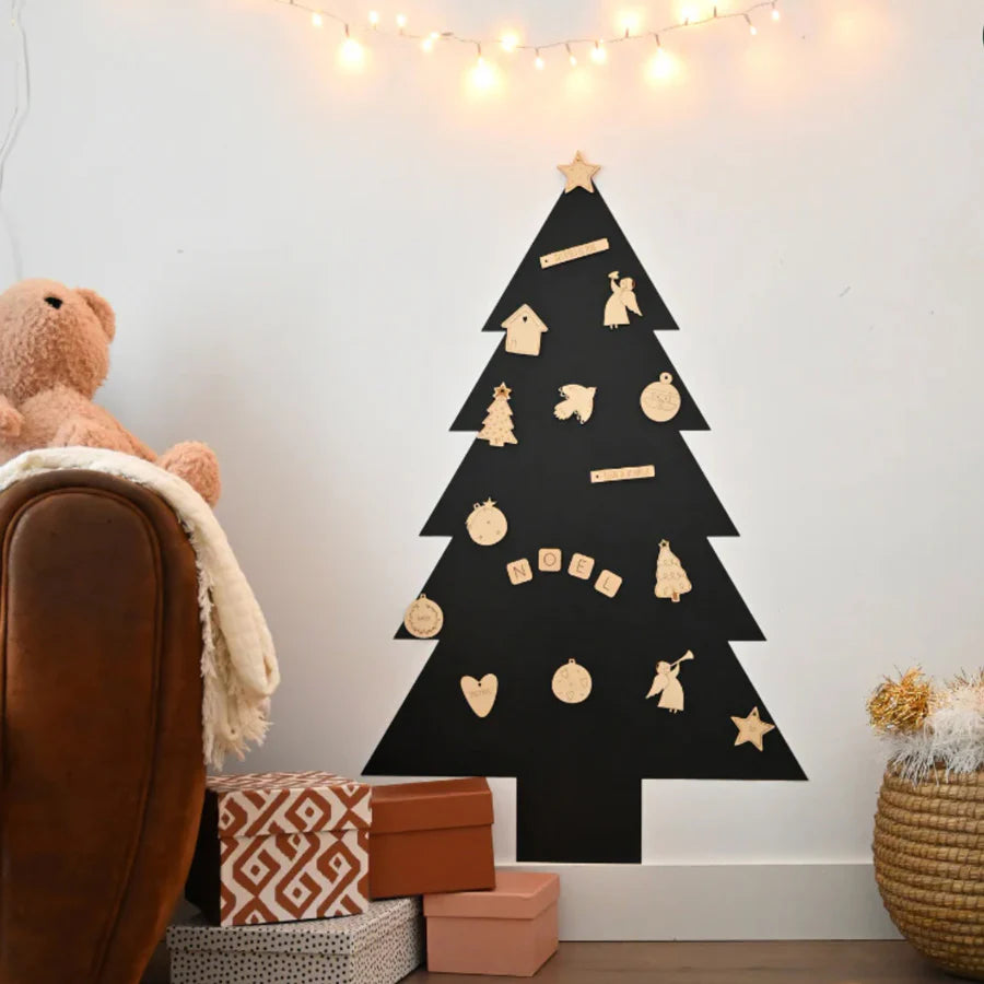 Ferflex Magnettafel Tannenbaum mit 16 Holz-Magneten