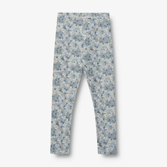 Wheat Jersey Leggins Blue Summer Flower