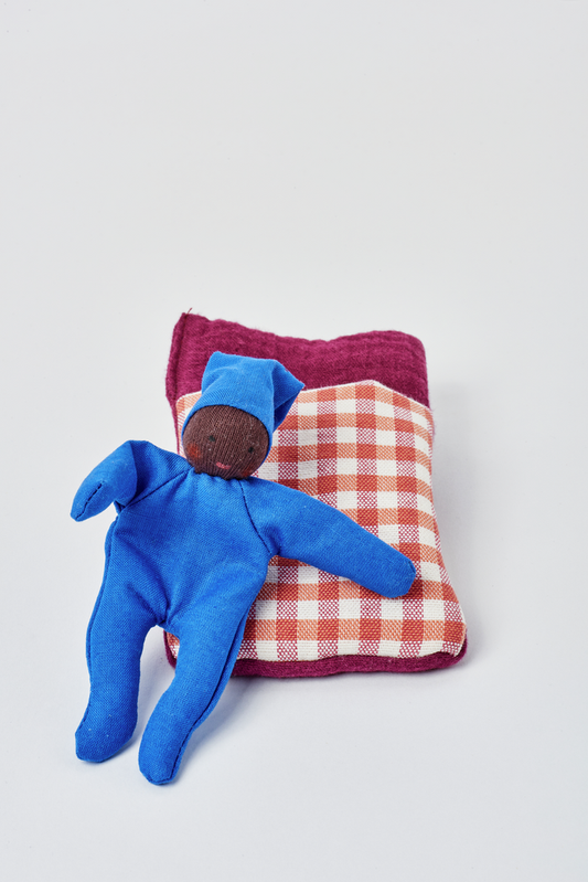 Käthe Kruse Baby mit Schlafsack Karo rot