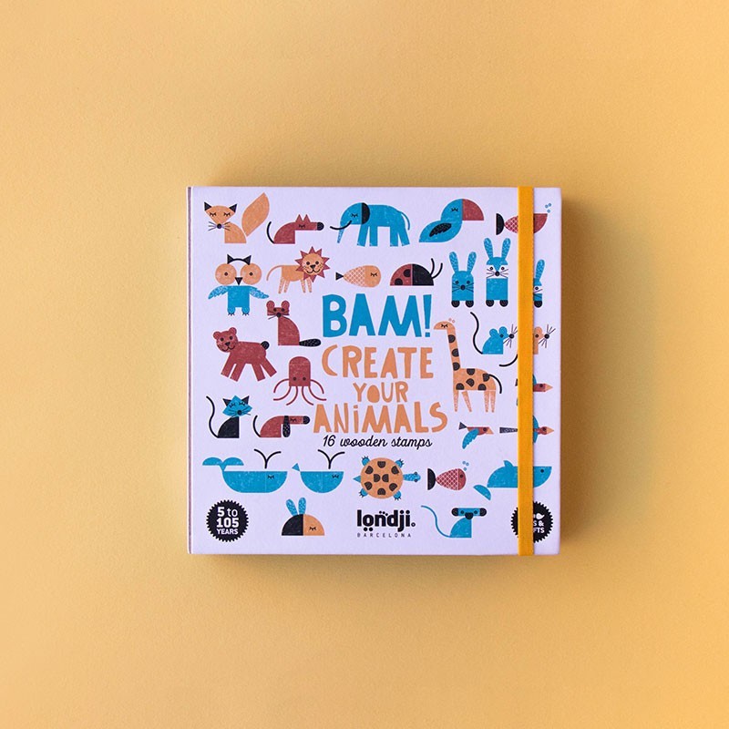 Londji Bam! Create your Animals 17 Holzstempel