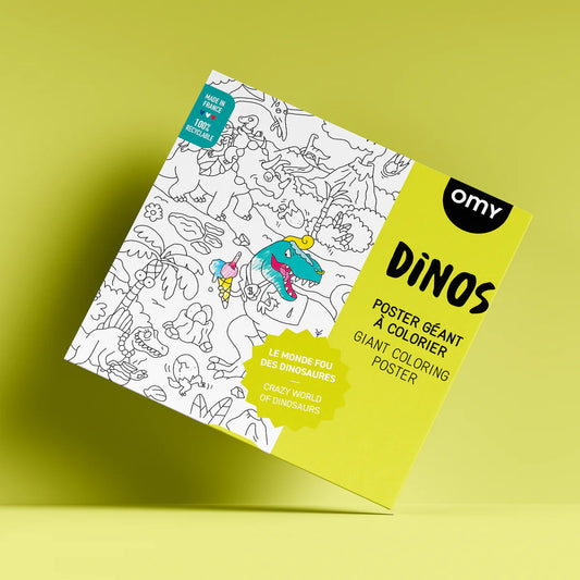 Omy Dinos Riesenposter zum Ausmalen