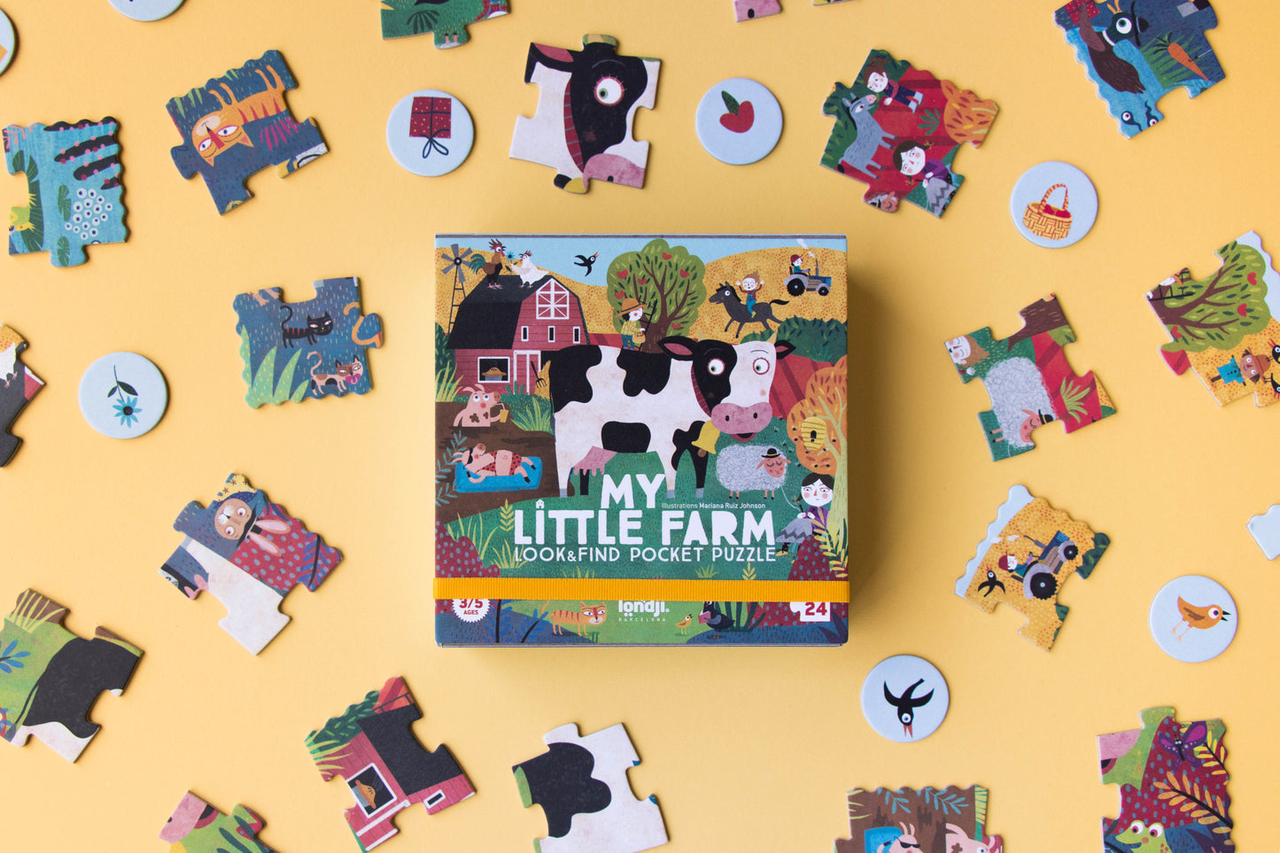 Londji 24-teiliges Puzzle my little farm Bauernhof