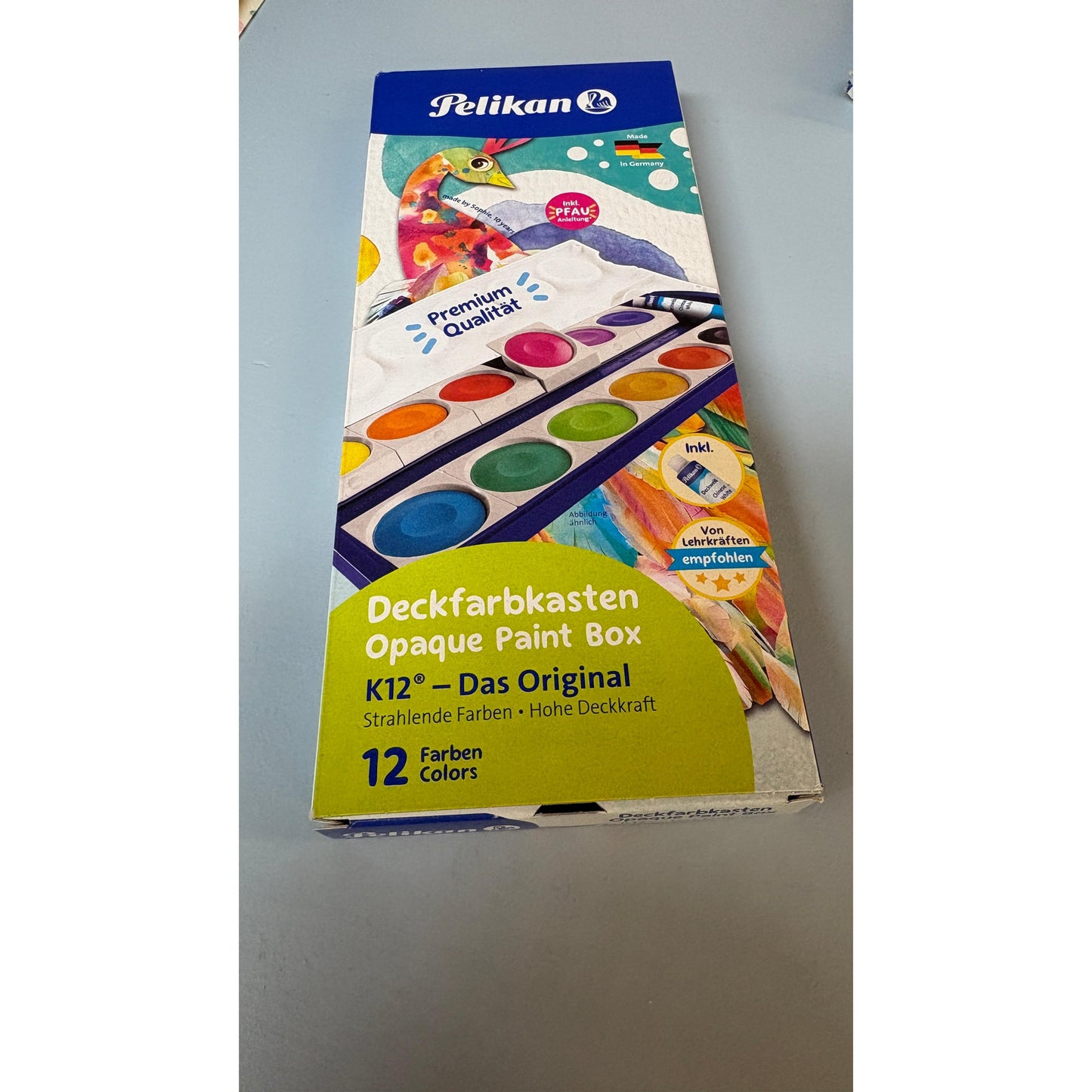 Pelikan Deckfarbenkasten Wasserfarben 12 Stück