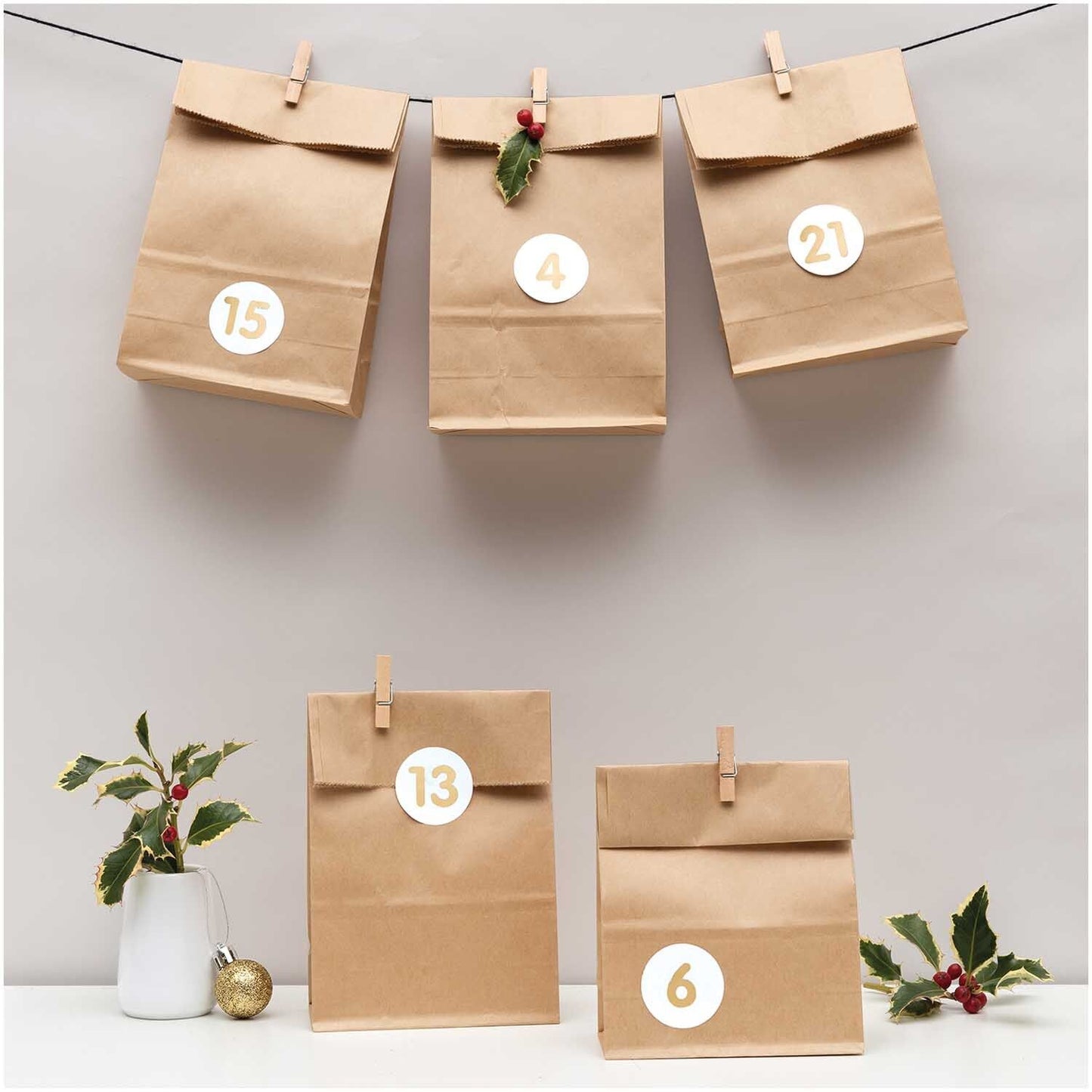 Rico Design Design Adventskalender Set 24 Tüten