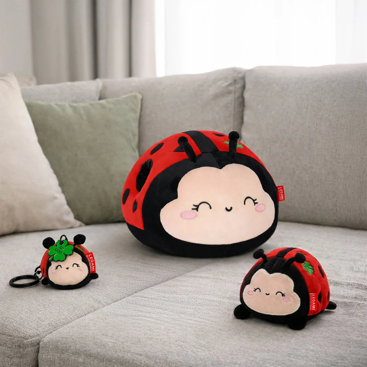 Legami Plüsch-Schlüsselanhänger Ladybug - Tiny Super Soft!
